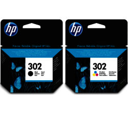 HP  Combo 302 Tri-colour & Black Ink Cartridges - Multipack